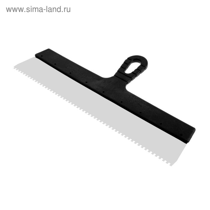 Шпатель зубчатый ЛОМ, 450 мм, зуб 4 мм, нержавеющая сталь Шпатель зубчатый ЛОМ, 450 мм, зуб 4 мм, нержавеющая сталь