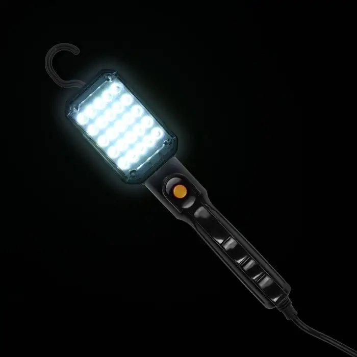 Светильник переносной светодиодный Luazon Lighting с выключателем, 12 Вт, 25 LED, 5 м, чёрный