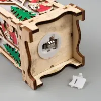 Ёлочная игрушка &laquo;Фонарь с Дедом Морозом&raquo;, 16&times;8&times;8 см, от батареек, свечение тёплое белое