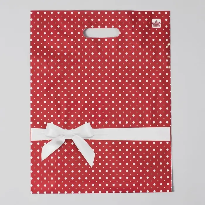 Пакет &laquo;Горох подарочный&raquo;, полиэтиленовый с вырубной ручкой, 60 мкм, 31&times;40 см