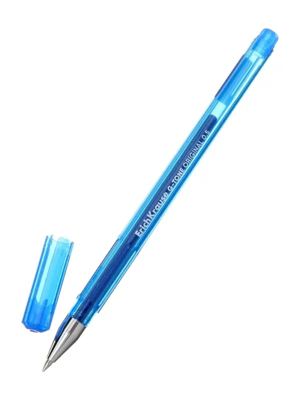 Ручка гелевая ErichKrause G-Tone Stick Original, узел 0.5 мм, синяя