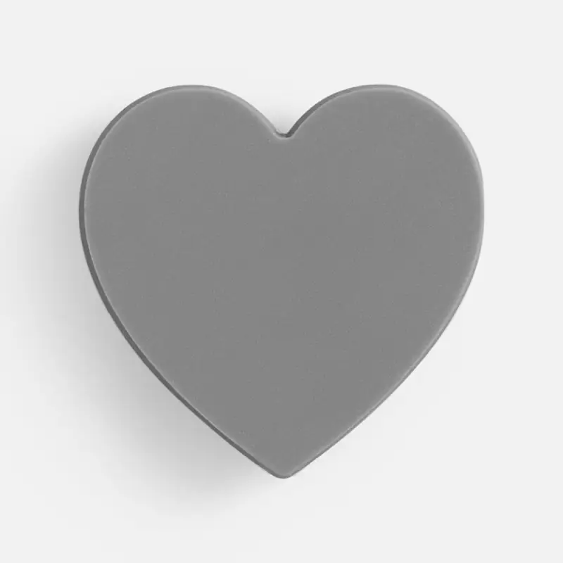 Джибитс из ПВХ &laquo;Сердце&raquo;, серый
