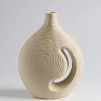 Ваза «Невада», 23×16.5 см, керамика, бежевая