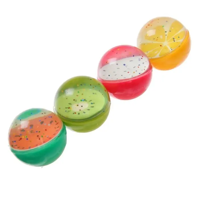 Мяч каучуковый «Фрукты», 4,5 см, виды МИКС Мяч каучуковый «Фрукты», 4,5 см, виды МИКС