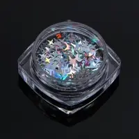 Пайетки для декора «Звёздная ночь», голографические, серебристый