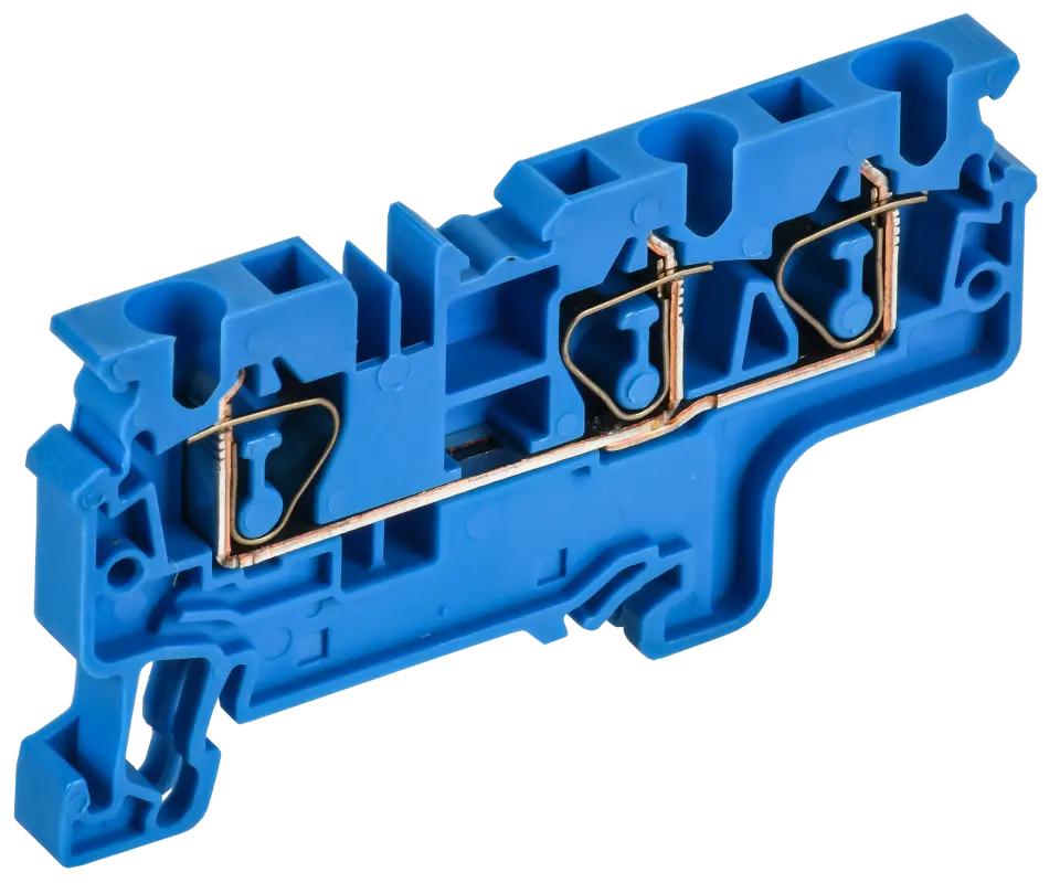 ARMAFIX Клемма пружинная CX4-3 BU 4мм2 трехконтактная синяя IEK