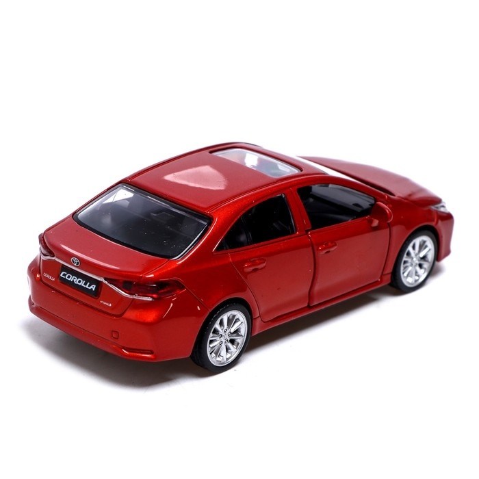 Машина металлическая TOYOTA COROLLA HYBRID, 1:43, инерция, открываются двери, цвет красный Машина металлическая TOYOTA COROLLA HYBRID, 1:43, инерция, открываются двери, цвет красный