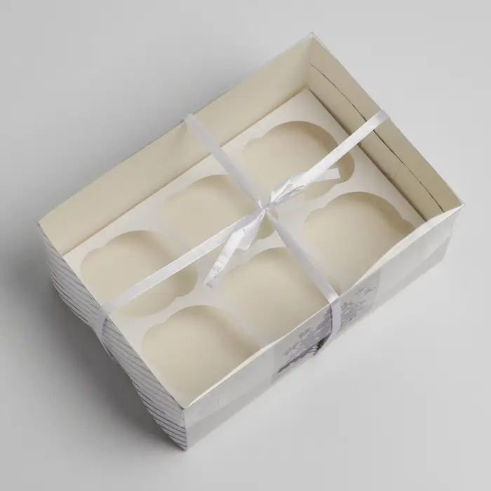 Коробка для капкейков, кондитерская упаковка, 6 ячеек «Для тебя», 23 х 16 х 10 см Коробка для капкейков, кондитерская упаковка, 6 ячеек «Для тебя», 23 х 16 х 10 см