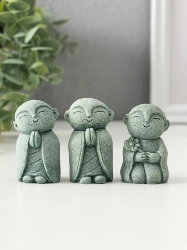 Набор фигурок песчаник &laquo;Буддийские монахи&raquo;, 3 шт., 3.2&times;3.5&times;6.2 см