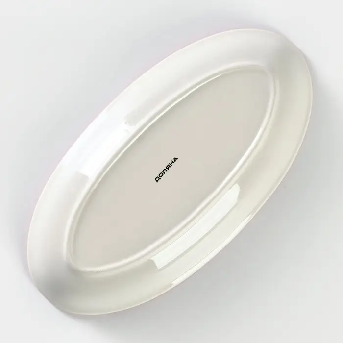 Блюдо овальное Доляна «Роза», 28,2×14,5×3,5 см, цвет белый Блюдо овальное Доляна «Роза», 28,2×14,5×3,5 см, цвет белый