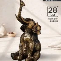 Фигурка полистоун &laquo;Слон с птичкой&raquo;, 28&times;14&times;14 см