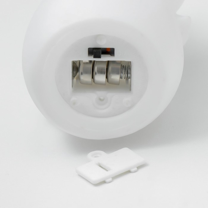 Ночник Ночник "Снеговик в шапке" LED от батареек 3хLR44 белый 7х7х12 см