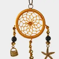 Брелок ловец снов, 17 см, золотистый Брелок ловец снов, 17 см, золотистый