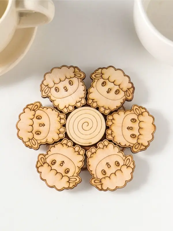 Подставка под горячее &laquo;Овечка&raquo;, 11см, можжевельник, фанера