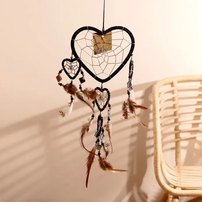 Ловец снов Ловец снов "Пять черных сердец" 0,7х16х45 см