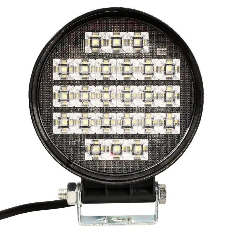 Фара светодиод. круглая, 24LED, ближний свет, 24Вт, 112х112х37мм, 12/24В, PLUS