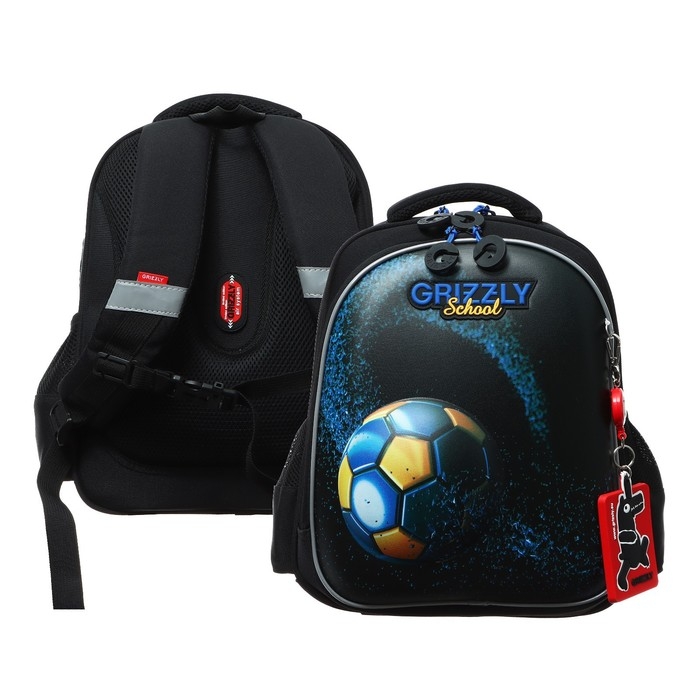 Рюкзак каркасный, 36 х 28 х 20 см, Grizzly RAz-387, чёрный RAz-387-3_1 Рюкзак каркасный, 36 х 28 х 20 см, Grizzly RAz-387, чёрный RAz-387-3_1