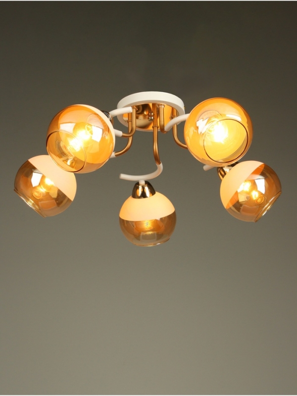 Люстра Люстра "Анден" 5хЕ27 40Вт бело-золотой 57х57х22 см