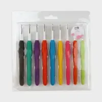 Набор крючков для вязания, d=2-6 мм, 14 см, 9 шт., разноцветный