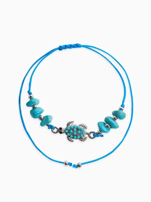 Браслеты-обереги на нити &laquo;Неразлучники. Нить желаний&raquo;, набор 2 шт. камни, голубые