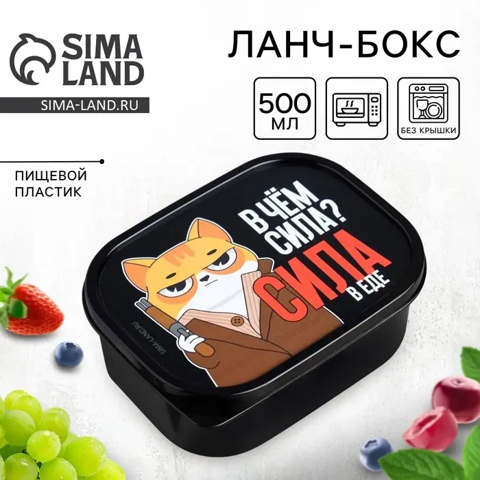 Ланч - бокс прямоугольный &laquo;В чём сила?&raquo;, 500 мл