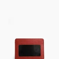 Картхолдер, на 4 карты, с окошком, красный