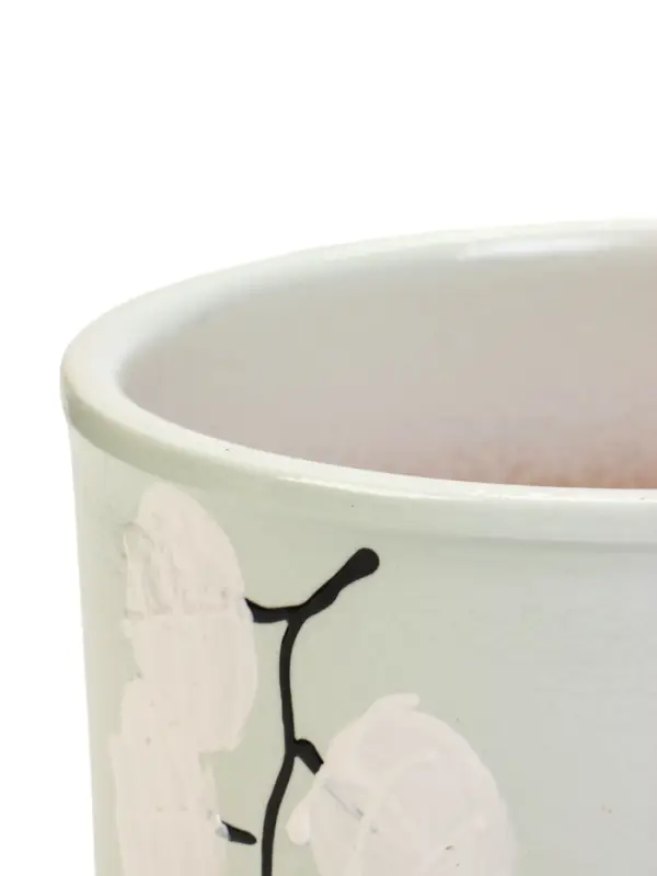 Горшок цветочный с поддоном 0,9 л, керамика  Горшок цветочный с поддоном 0,9 л, керамика "Листья" (М)