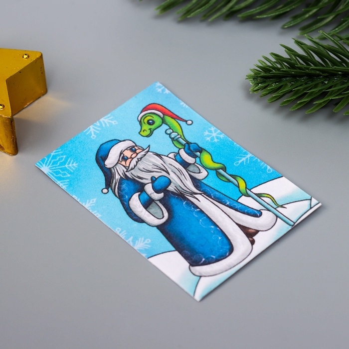 Набор открыток с семенами  Набор открыток с семенами "Вырасти сам" "С новым годом" змеи 5*7см