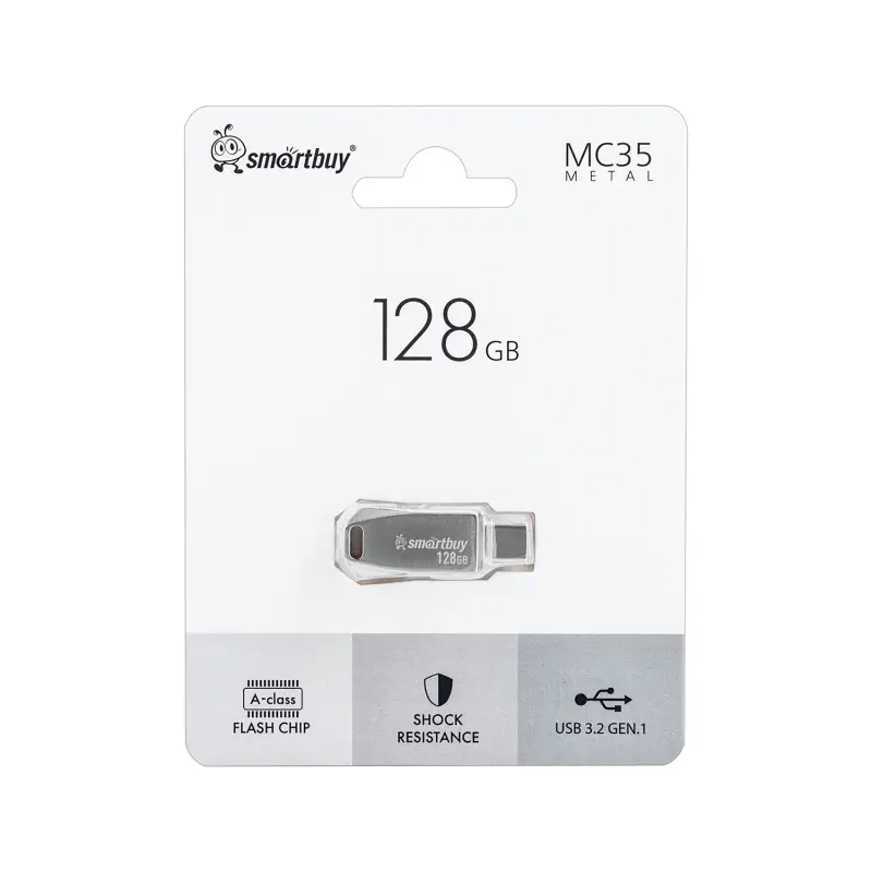USB накопитель 128 GB Smart Buy MC35 Metal Dual Type-C/Type-A