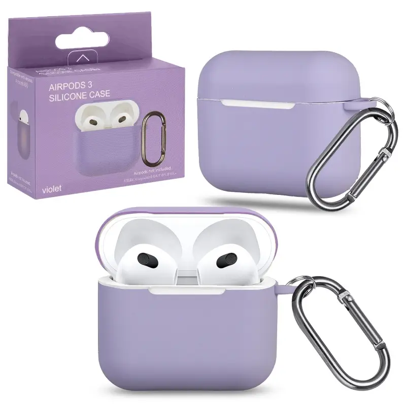 Чехол для AirPods 3 с карабином №6 Violet