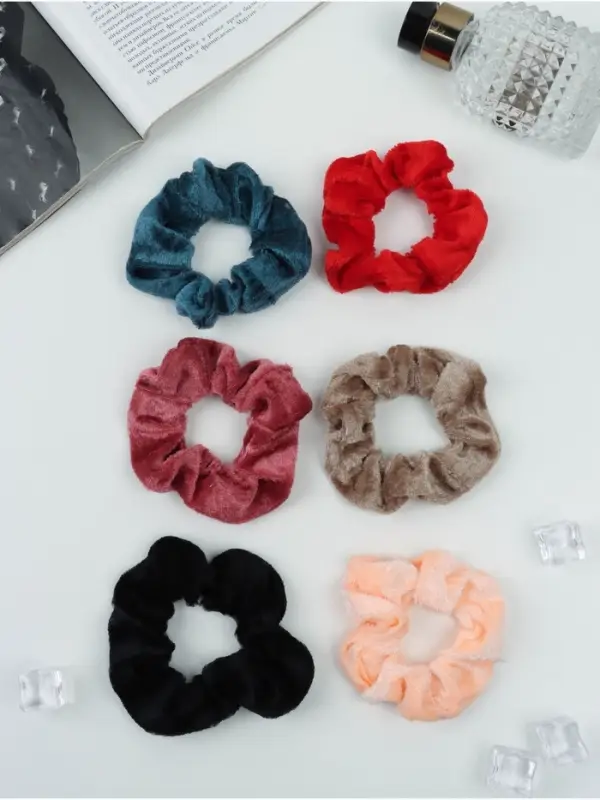 Резинка для волос "Бархат" яркость, микс