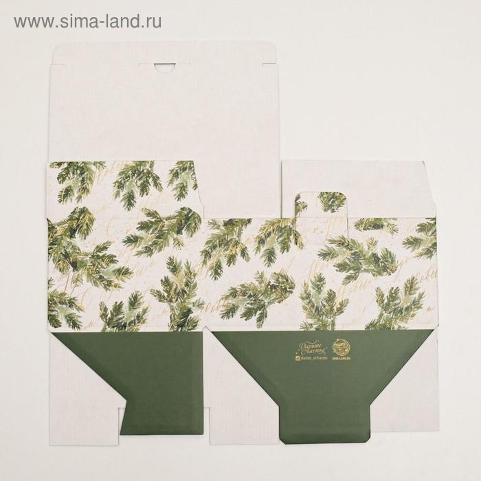 Коробка подарочная новогодняя складная «Тепла и уюта», 22 х 15 х 10 см, Новый год Коробка подарочная новогодняя складная «Тепла и уюта», 22 х 15 х 10 см, Новый год