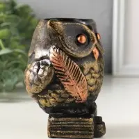 Подставка для мелочей &laquo;Сова на книгах&raquo;, карандашница, 10&times;8 см, под бронзу винтаж