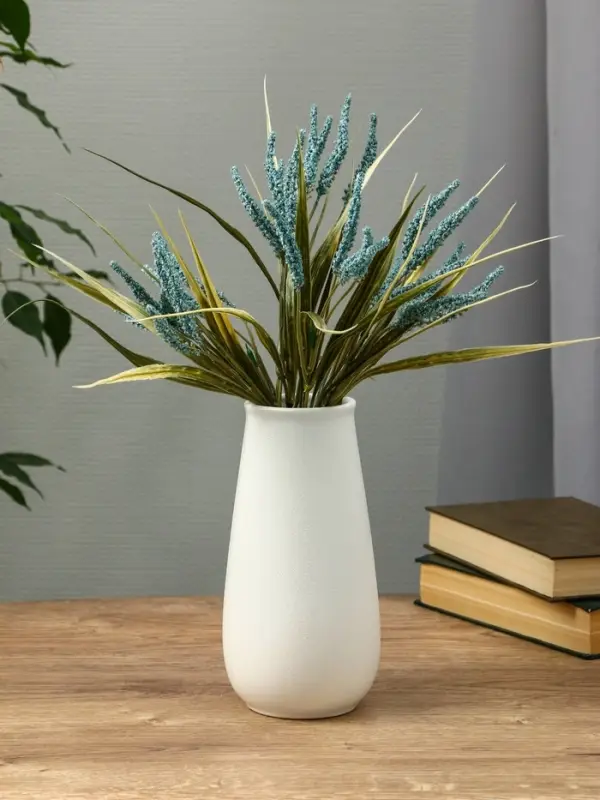 Ваза керамика настольная Ваза керамика настольная "Шерон" классика, 19,5х9,5х7 см, белый