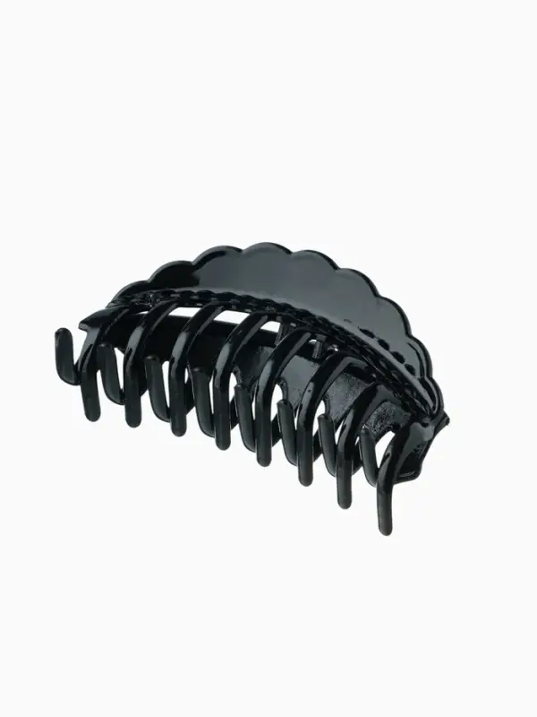 Крабик для волос &laquo;Бель&raquo;, косичка, 10 см, чёрный