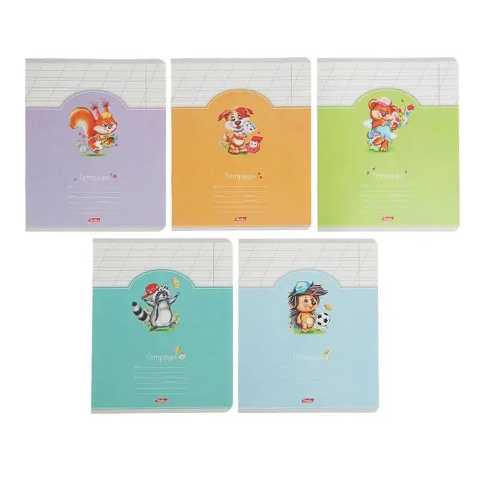 Тетрадь 12 листов в косую линейку Тетрадь 12 листов в косую линейку "Лохматики", обложка мелованный картон, блок офсет, МИКС