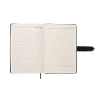 Ежедневник недатированный формат А5, с хлястиком, 112л, линия, пвх, Черный Ежедневник недатированный формат А5, с хлястиком, 112л, линия, пвх, Черный