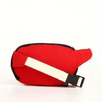 Сумка детская поясная на молнии, наружный карман, красная, чёрная