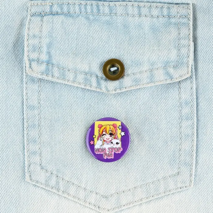 Значок металлический закатной «Милые анимешки», d=2.5 cм, МИКС