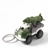 Брелок на кольце &laquo;Военный грузовик с боеголовкой&raquo; колёса крутятся 8&times;3.8&times;5.2 см