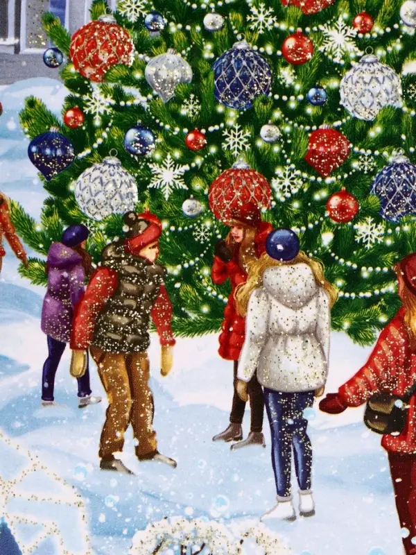 Подарочная новогодняя коробка «На катке», для сладких подарков, 25×12×24 см Подарочная новогодняя коробка «На катке», для сладких подарков, 25×12×24 см