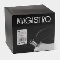 Чайник Magistro Glow, 3 л, со свистком, ручка софт тач, индукция, нержавеющая сталь, белый