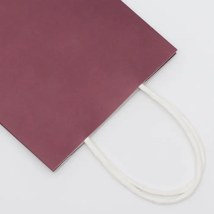 Пакет крафт винный, круглая ручка, 15×21×8 см, 120 г