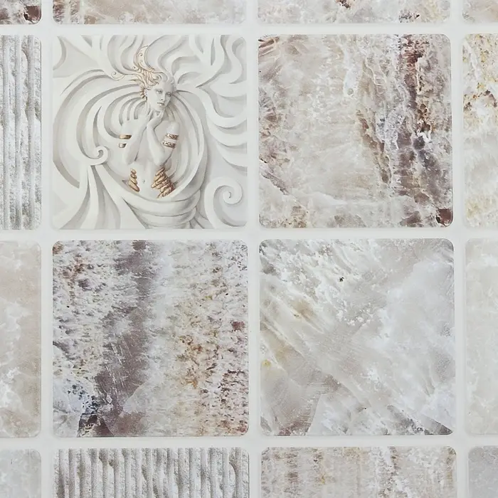 Стеновая панель ПВХ мозаика &laquo;Мрамор венецианский&raquo;, 955&times;480 мм
