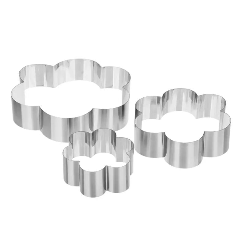 VETTA Набор колец кондитерских 3пр "Цветок", нерж.сталь