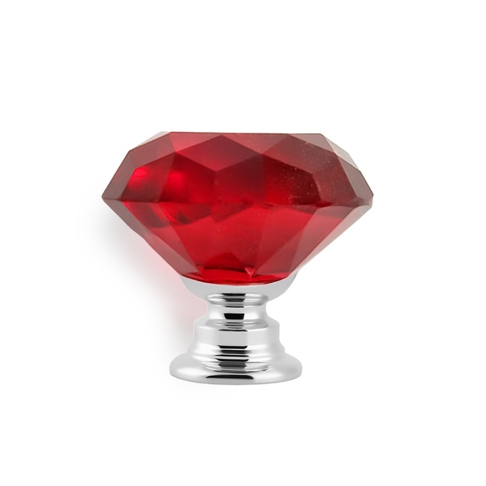 Ручка-кнопка CAPPIO Ручка-кнопка CAPPIO "Алмаз", цвет красный, стеклянная, d=30 мм