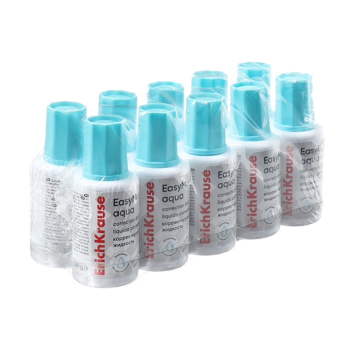 Корректирующая жидкость 20 мл, ErichKrause EasyMask Aqua, водная основа, кисть Корректирующая жидкость 20 мл, ErichKrause EasyMask Aqua, водная основа, кисть
