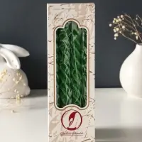 Набор свечей витых, 2.3&times;24.5 см, 5 ч, 50 г, 4 шт., т. зелёный, в подарочной коробке