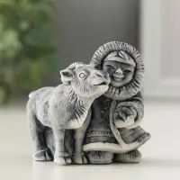 Сувенир "Девочка с оленёнком" 6,4 см Сувенир "Девочка с оленёнком" 6,4 см