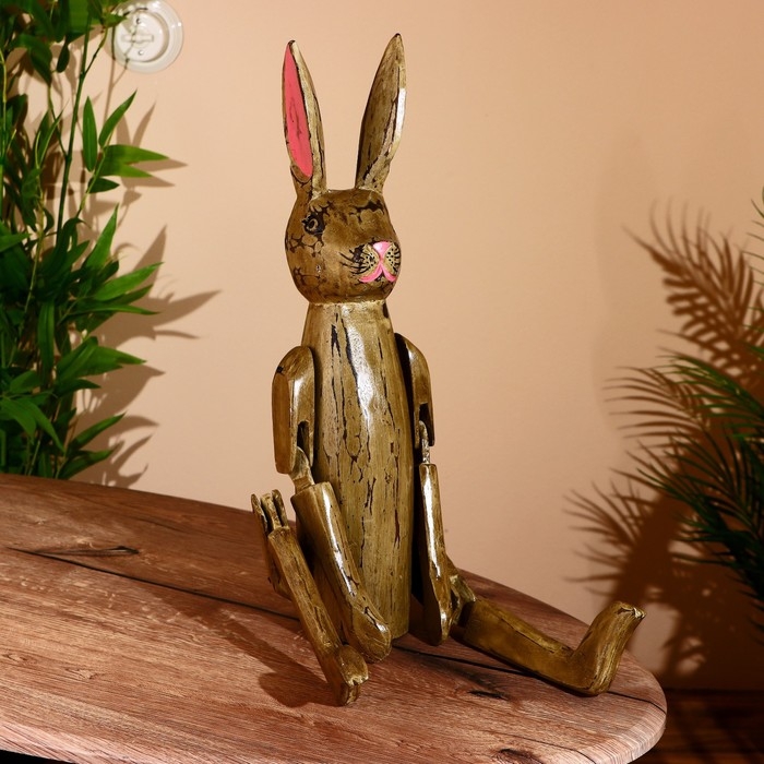 Сувенир Сувенир "Заяц" висячие лапки, дерево 70 см